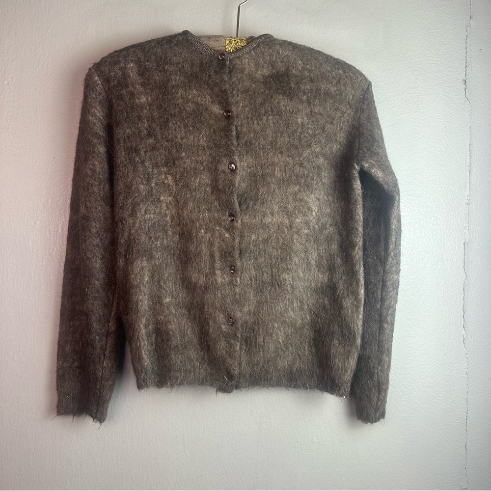 Belair Women’s Vintage Brown Mohair Cardigan Sz 44 (M)